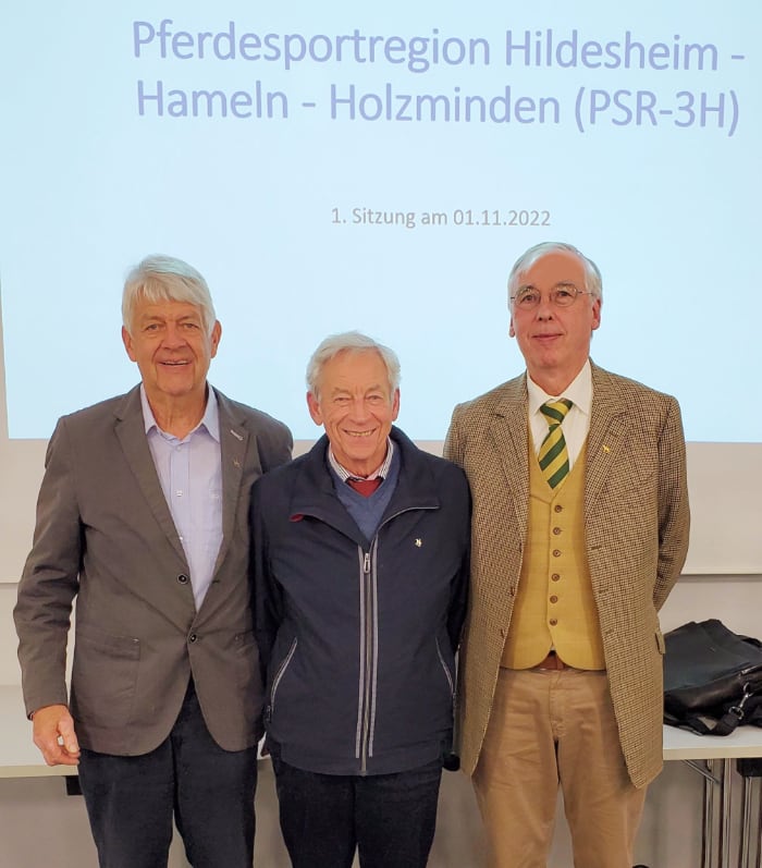 Die drei Ehrenvorsitzenden der PSR-3H (von links): Bernward Engelke, Rudolf Dreischer und Rolf Merkentrup