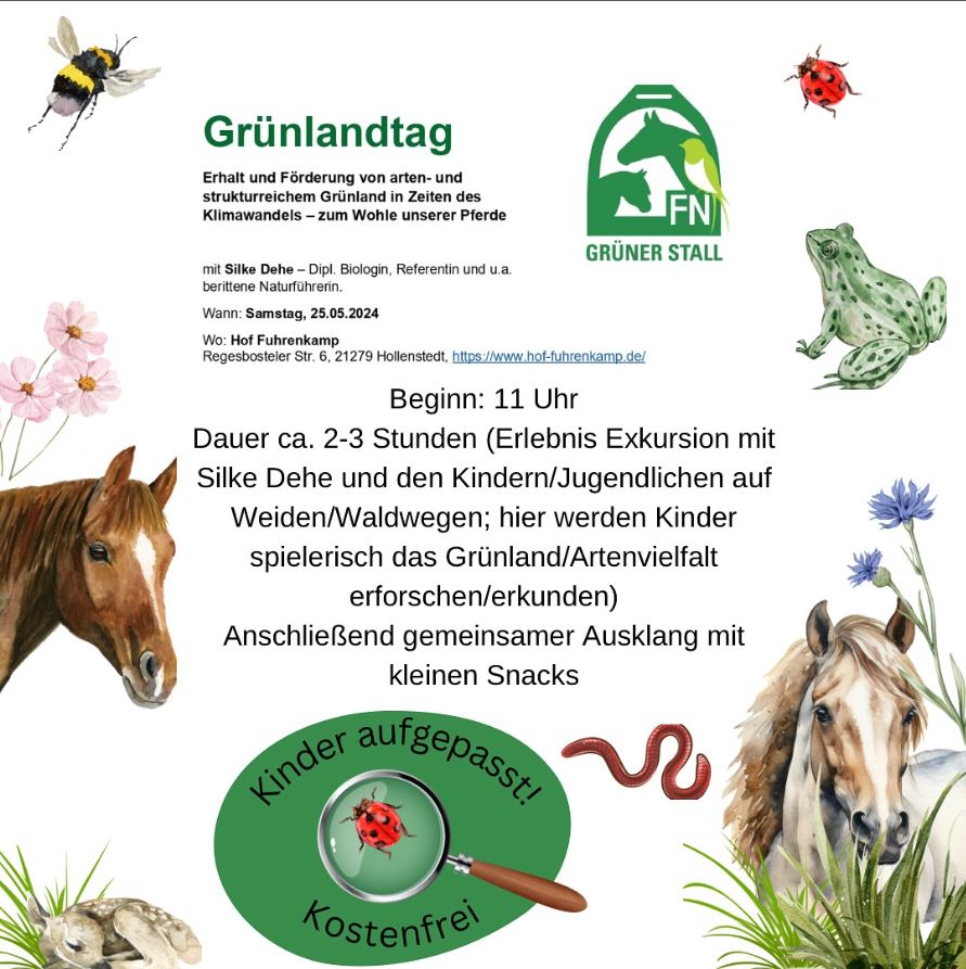 Kinder-Grünlandtag am 25. Mai in Hollenstedt