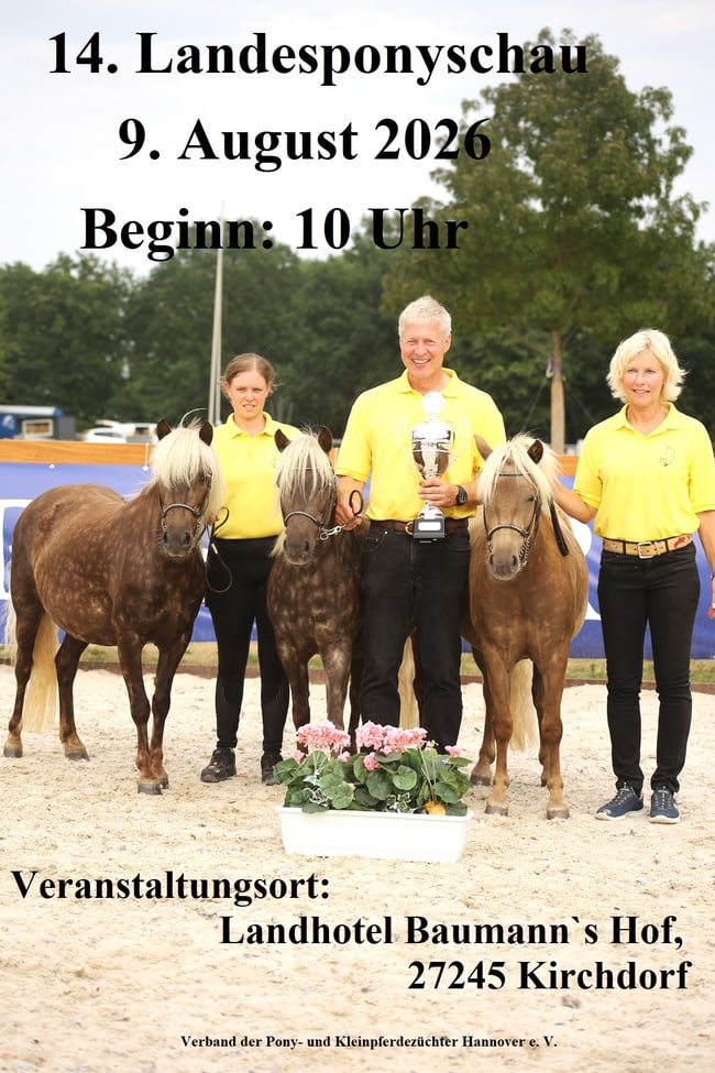 Der Ponyverband Hannover lÀdt zur 14. Landesponyschau