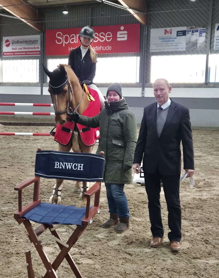 Sichtung BNC Springen Siegerin Prüfung 4 Abt 1 Mette Demmler